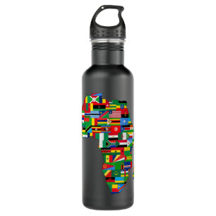 Afrikanische Länderflaggen Kontinentale Liebe Edelstahlflasche