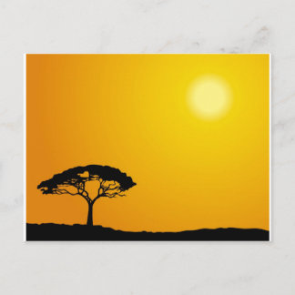 Afrikanische Landschaft Postkarte