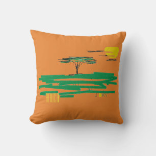 Afrikanische Landschaftsmalerei Afrika-Kissen Kissen