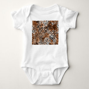 afrikanische Leopardrucke nahtlos Baby Strampler
