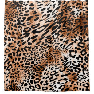 afrikanische Leopardrucke nahtlos Duschvorhang