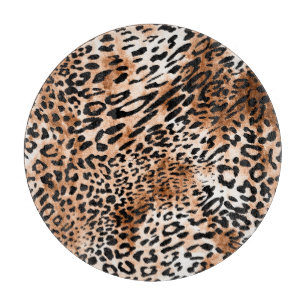 afrikanische Leopardrucke nahtlos Schneidebrett