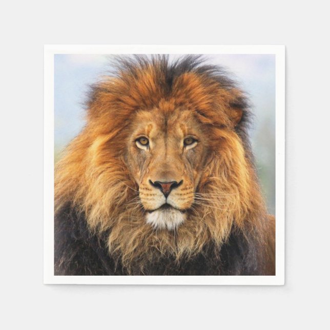 afrikanische Lion 1 Serviette (Vorderseite)