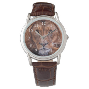 Afrikanische Lion Armbanduhr