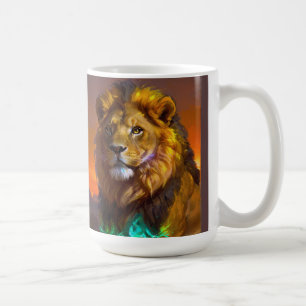 Afrikanische Löwe bei Sonnenaufgang Kaffeetasse