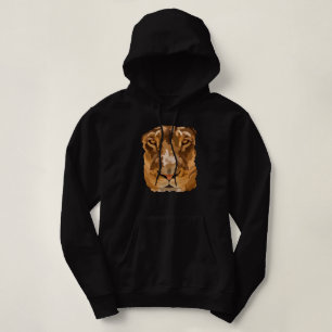 Afrikanische Löwe in Höhle Hand gezeichnet Digital Hoodie