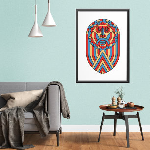 Afrikanische Löwenmaske Leinwanddruck