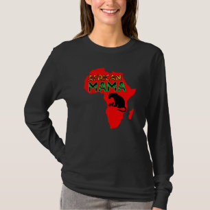 Afrikanische Löwenmutter Rot T-Shirt