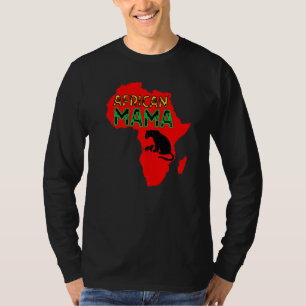 Afrikanische Löwenmutter Rot T-Shirt