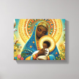 Afrikanische Madonna und Kind Leinwanddruck