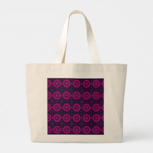 Afrikanische Magenta-Kreis-Muster-Minimalist-Tasch Jumbo Stoffbeutel