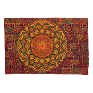 Afrikanische Mandala, polynesische Rundkonstruktio Kissenbezug