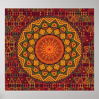 Afrikanische Mandala, polynesische Rundkonstruktio
