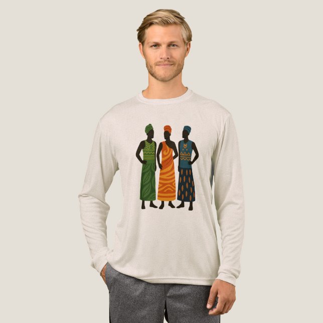 Afrikanische Männer Tri-Blend Shirt (Volle Vorderseite)