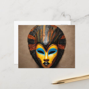 Afrikanische Maske Postkarte