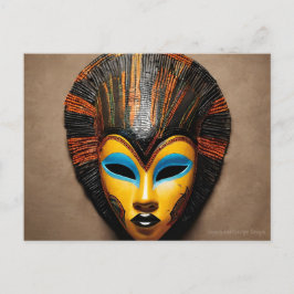 Afrikanische Maske Postkarte