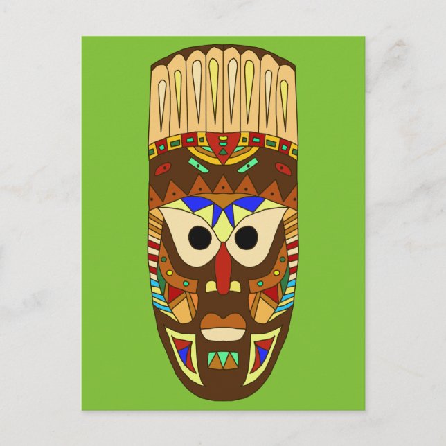 afrikanische Maske Postkarte (Vorderseite)