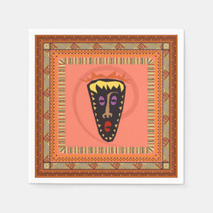 Afrikanische Maske Serviette