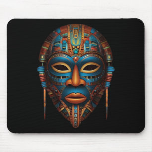 Afrikanische Maske und Gesicht Mousepad