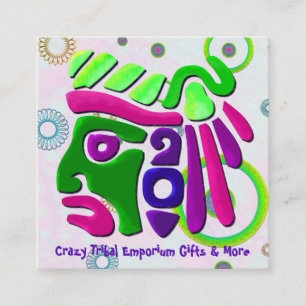 Afrikanische Masken — 3D-LOKALE GIFT-SHOP Quadratische Visitenkarte