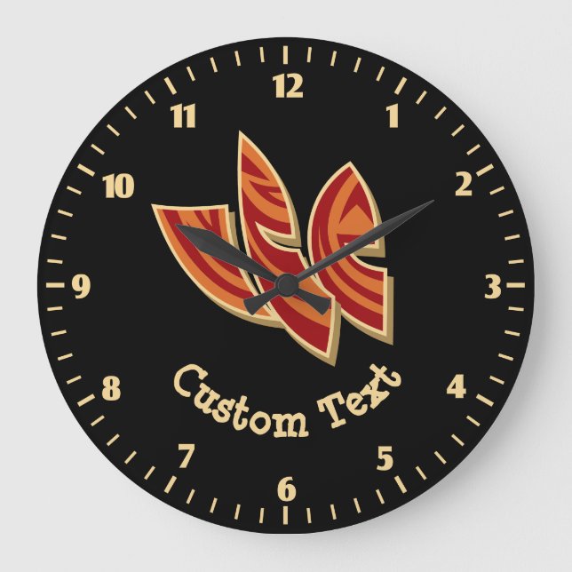 Afrikanische Masken Große Wanduhr (Vorderseite)