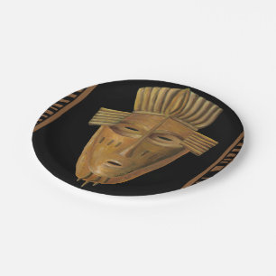 Afrikanische Masken-Malerei von Chariklia Zarris Pappteller