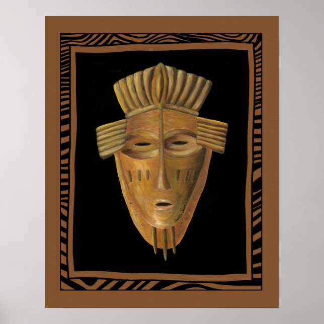 Afrikanische Maskenmalerei von Chariklia Zarris Poster (Vorne)