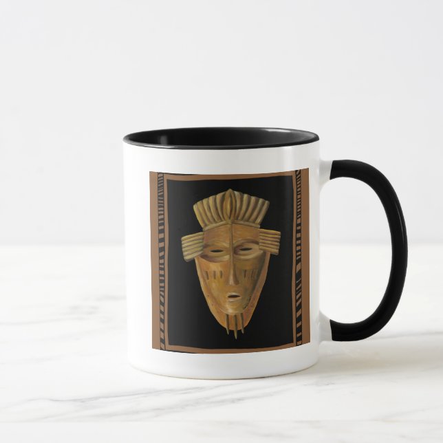 Afrikanische Maskenmalerei von Chariklia Zarris Tasse (Rechts)