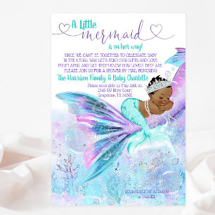 Afrikanische Meerjungfrau-Mail-Baby-Party Einladung