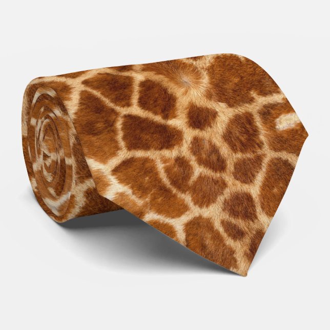 afrikanische Mode-Wildsafari-Tier-Giraffe Krawatte (Gerollt)