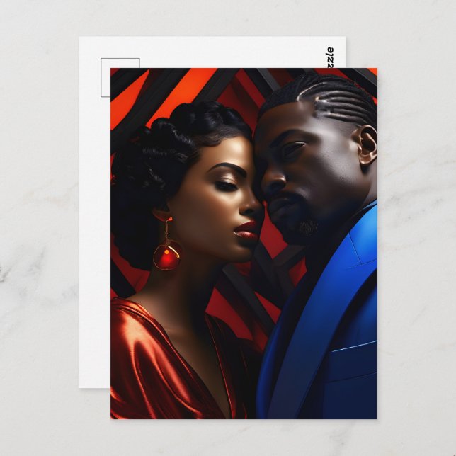 Afrikanische Modekunst Postkarte (Vorne/Hinten)