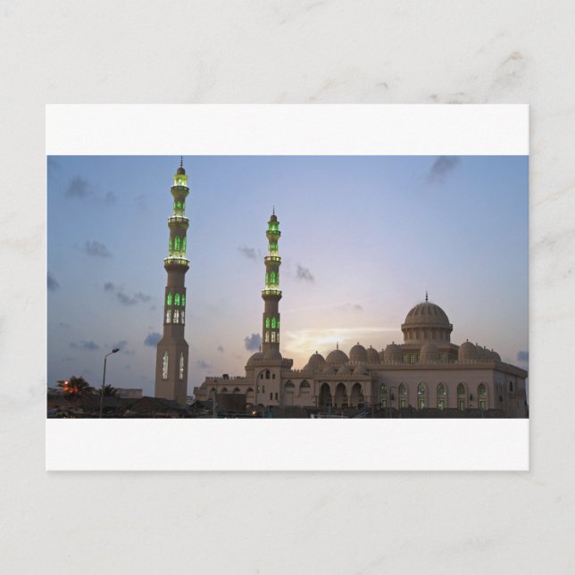 afrikanische Moschee Postkarte (Vorderseite)