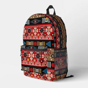 Afrikanische Muster, orientalische Muster-Wurfkiss Bedruckter Rucksack