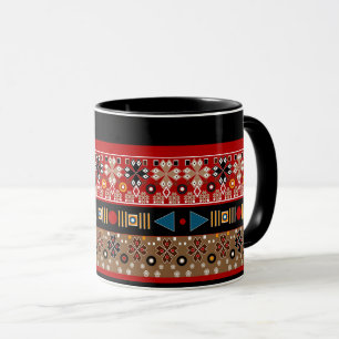 Afrikanische Muster, orientalische Muster-Wurfkiss Tasse