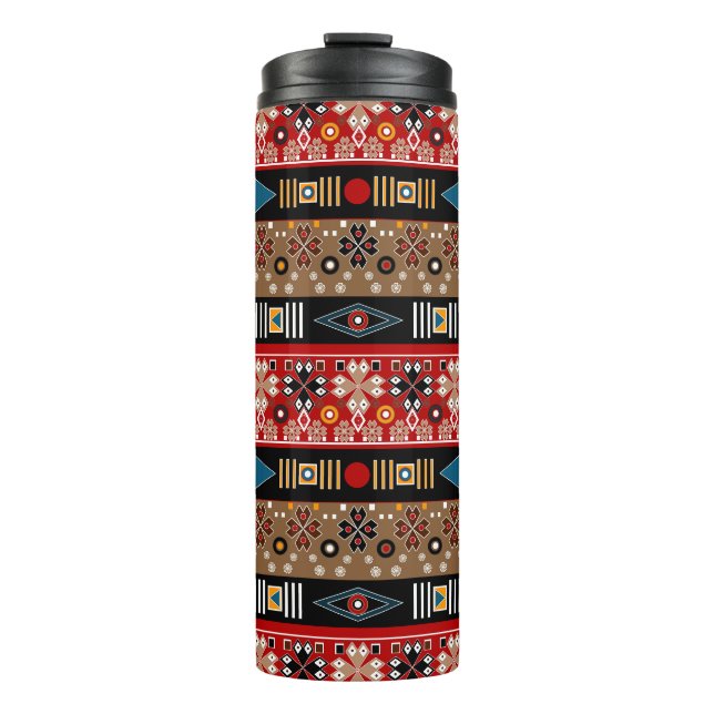 afrikanische Muster, orientalisches Muster Kissen Thermosbecher (Vorderseite)