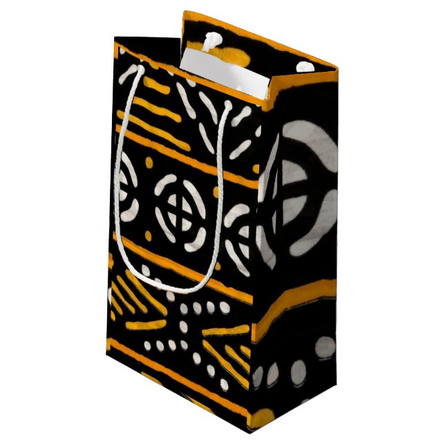 Afrikanische Mustertasche Kleine Geschenktüte (Rückseite Schrägansicht)