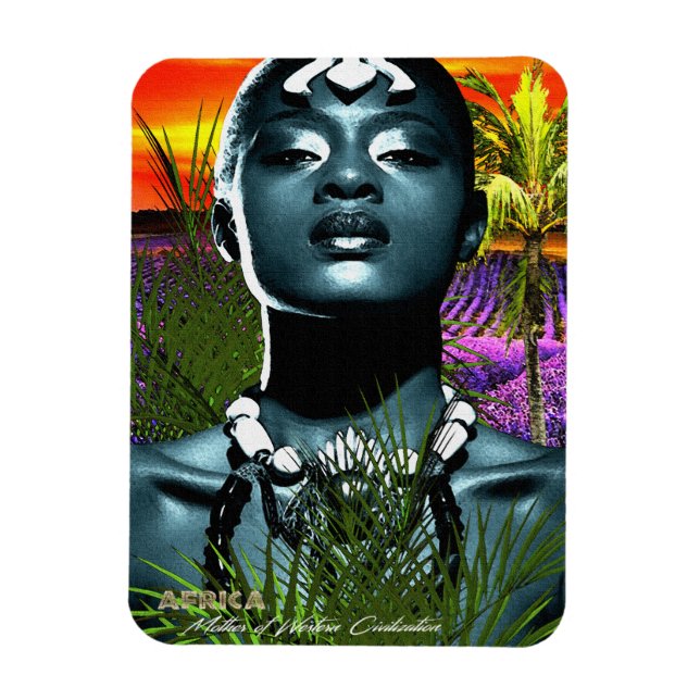 Afrikanische Mutter des Westerns Zivilisation Magnet (Vertikal)
