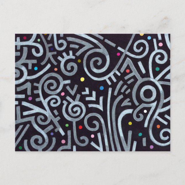 Afrikanische Nachtpostkarte Postkarte (Vorderseite)