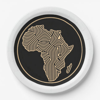 Afrikanische Papierplatte Pappteller