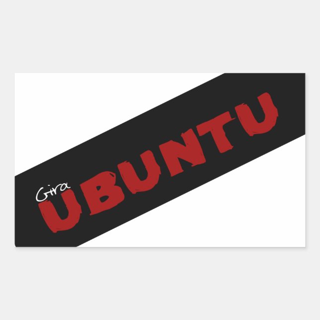 Afrikanische Philosophie "Gira Ubuntu" Rechteckiger Aufkleber (Vorderseite)