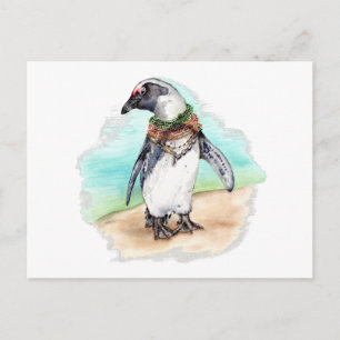 Afrikanische Pinguin am Strand Postkarte
