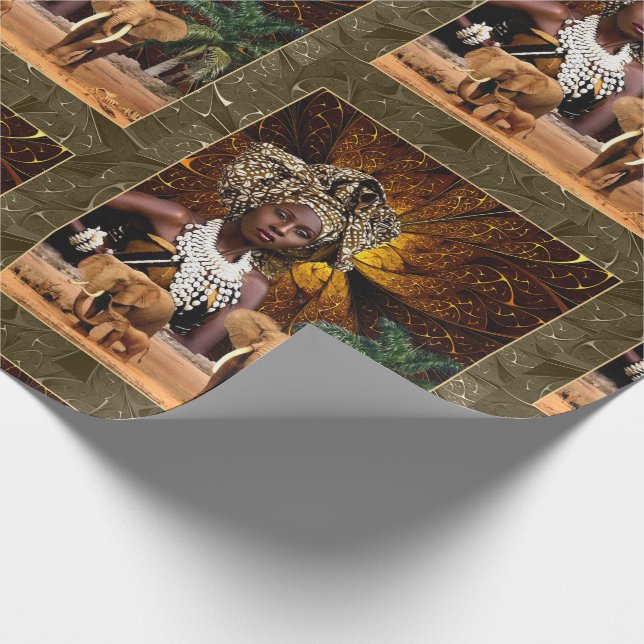 Afrikanische Priesterinnen Geschenkpapier (Ecke)
