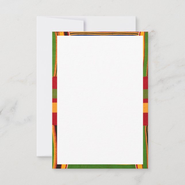 afrikanische Print Flat Dankeschön Karte (Vorderseite)