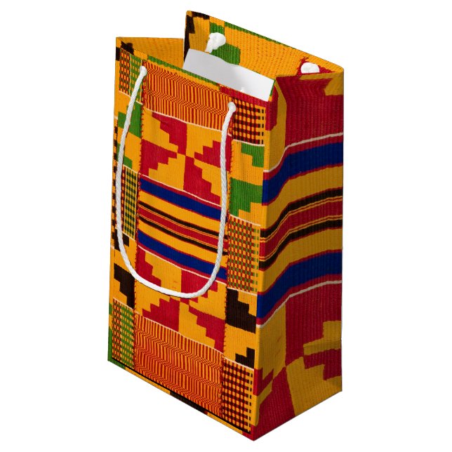 afrikanische Print Kleine Geschenktüte (Rückseite Schrägansicht)