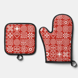afrikanische Print Ofenhandschuh & Topflappen-Set