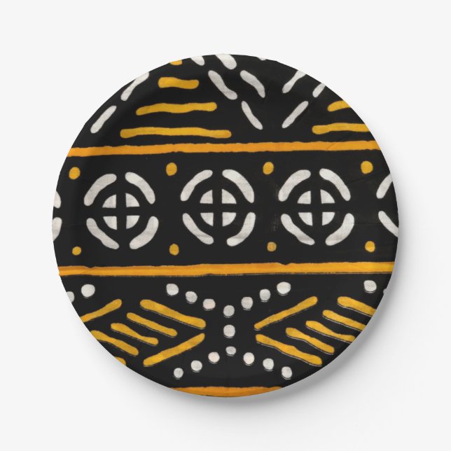afrikanische Print Pappteller (Vorderseite)
