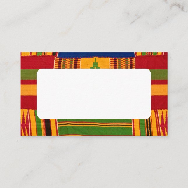 afrikanische Print Platzkarte (Vorderseite)