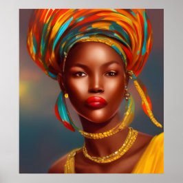 Afrikanische Prinzessin 3 Goldschmuck Poster