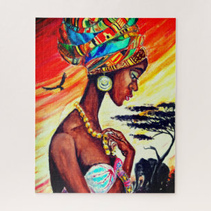 Afrikanische Prinzessin Puzzle Hübsche Frau - Male