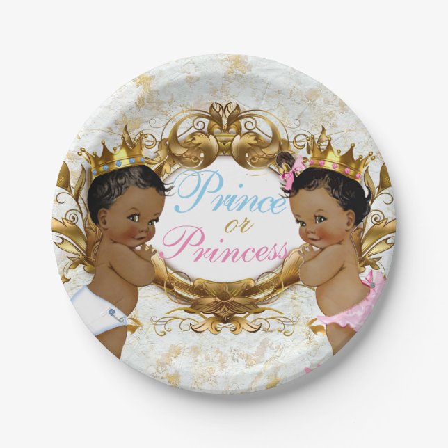 Afrikanische Prinzessin und Prinzessin Elegante Ge Pappteller (Vorderseite)